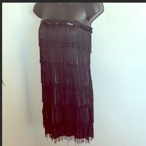 Black strapless FLAPPER costume party/dress